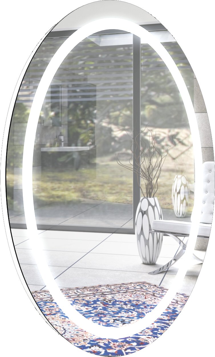 Elipse - zrcadlo 60x80 s integrovaným LED osvětlením