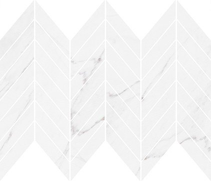 Marinel white chevron mosaic glossy - obkládačka mozaika 25,5x29,8 bílá WD937-014