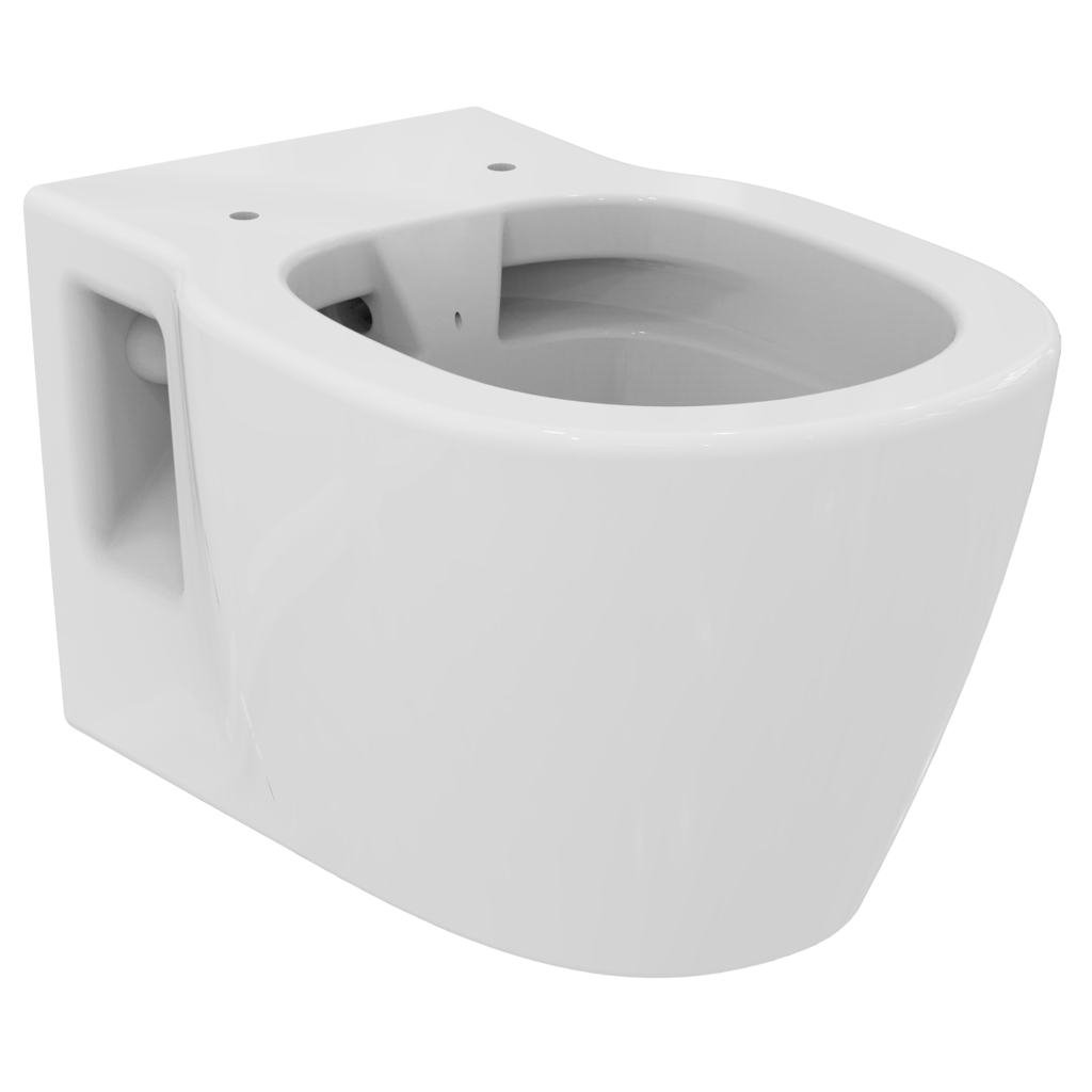 Connect Rimless - závěsný klozet (bez splachovacího kruhu), bez sedátka