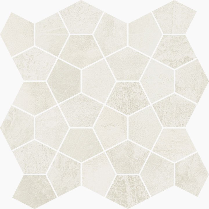 Paris Mosaico Losanga Plume - dlaždice mozaika 27x27 bílá PRS887K