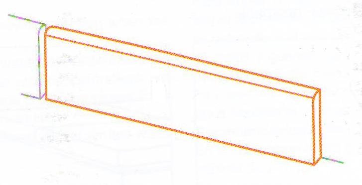 Artwood Battiscopa Cherry - dlaždice sokl 7x120 hnědá