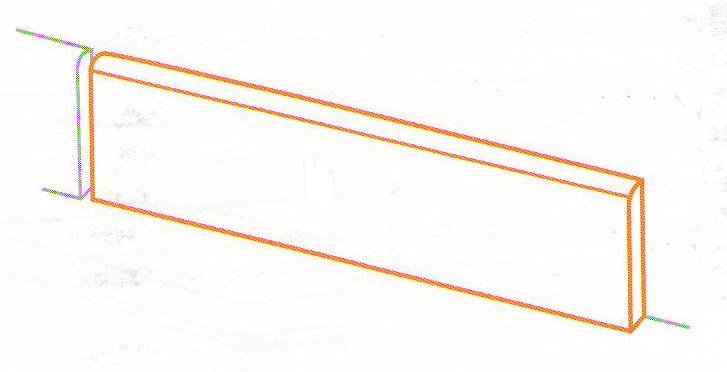 Allblack Battiscopa Beige - dlaždice sokl 7x60 béžová ALKB40K