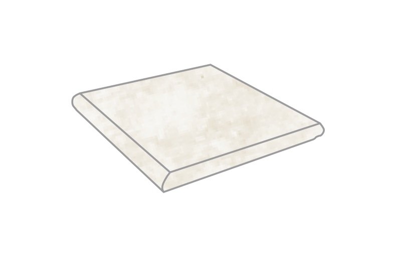 Materia Angolo Monolitico Rosso - schodovka s nosem rohová 33,3x33,3 hnědá