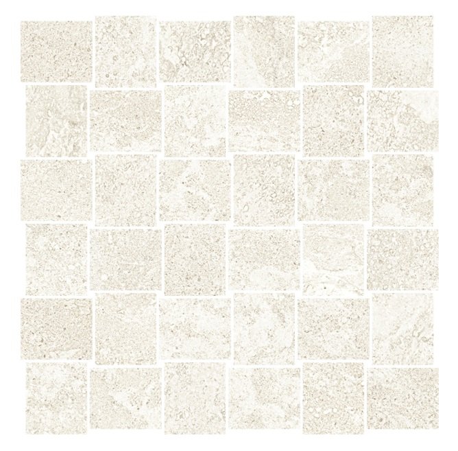 Thermae Textile Milk - dlaždice mozaika 30x30 bílá