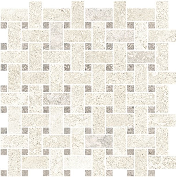 Thermae Trama Milk/Storm - dlaždice mozaika 30x30 bílá TRM888N