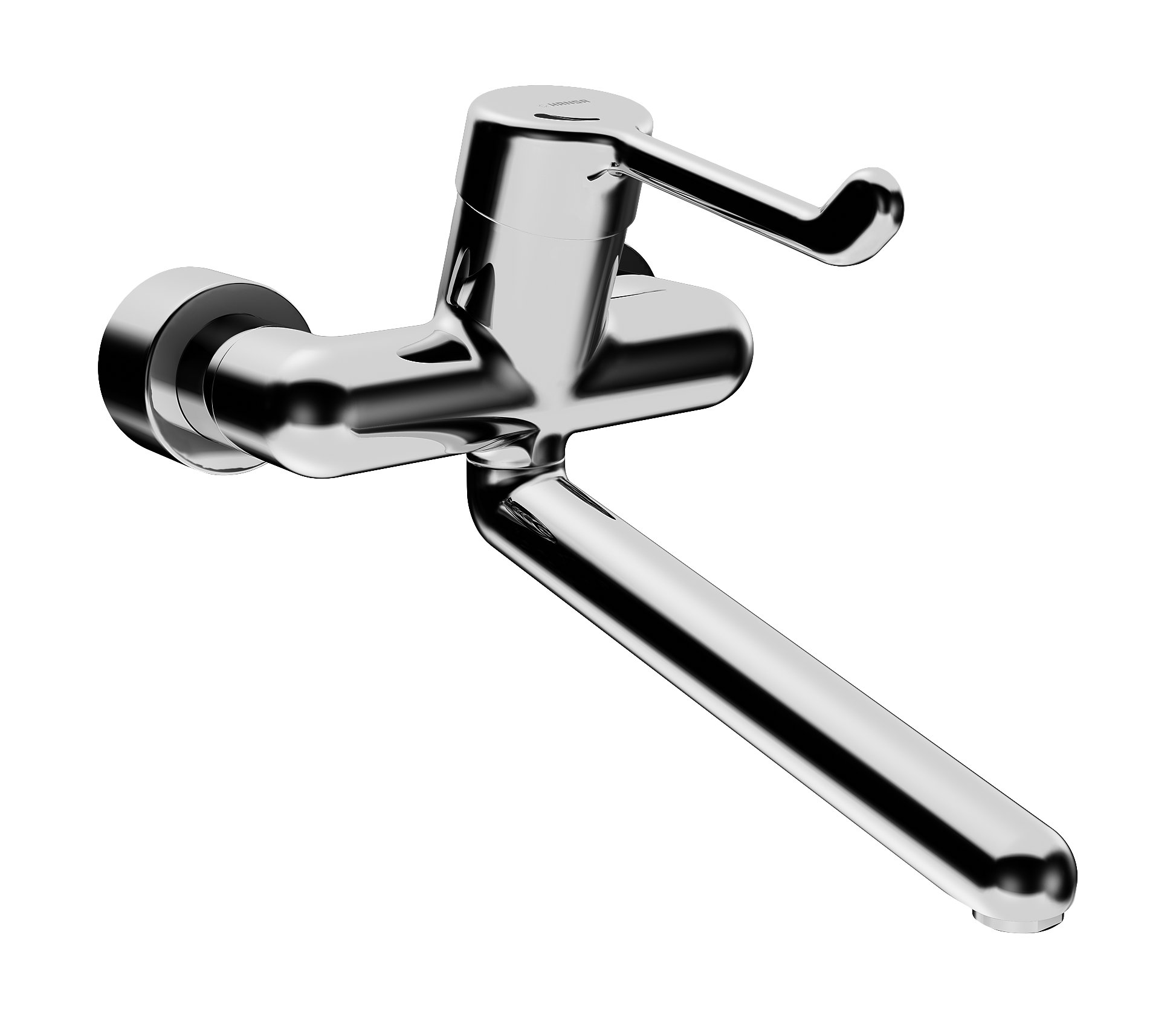 Hansamedipro Protec - páková nástěnná umyvadlová baterie, s bezpečnostní kartuší, vyložení 311 mm