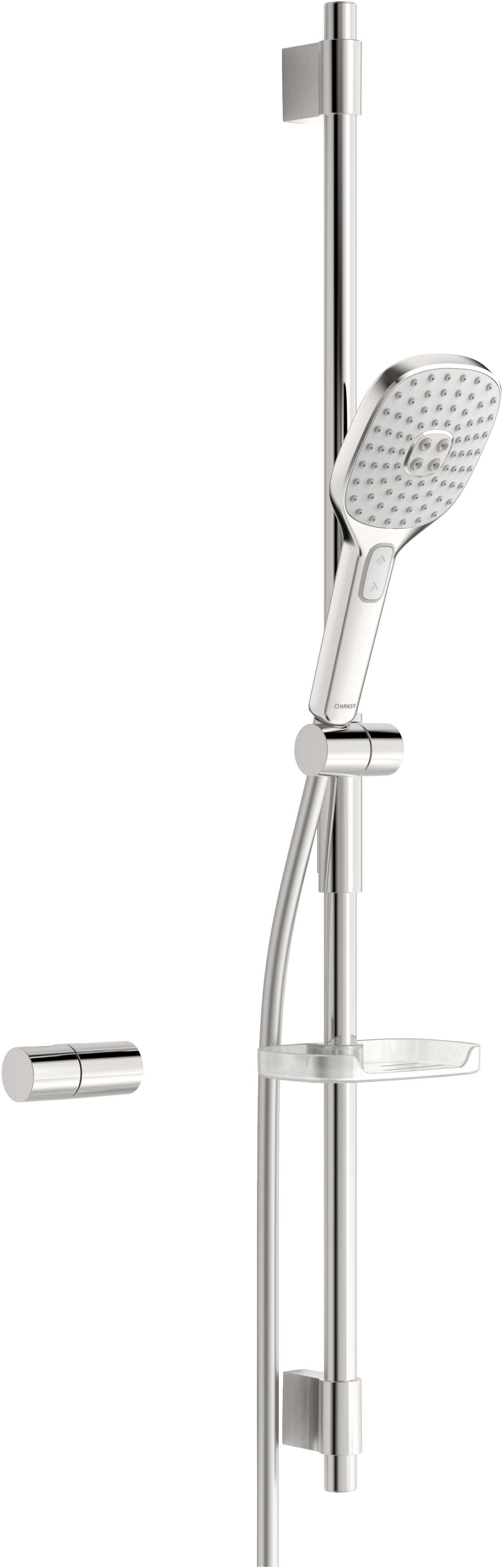 Hansaactivejet Style - nástěnná tyč 97 cm, ruční sprcha 3polohová, hadice 175 cm 84370230