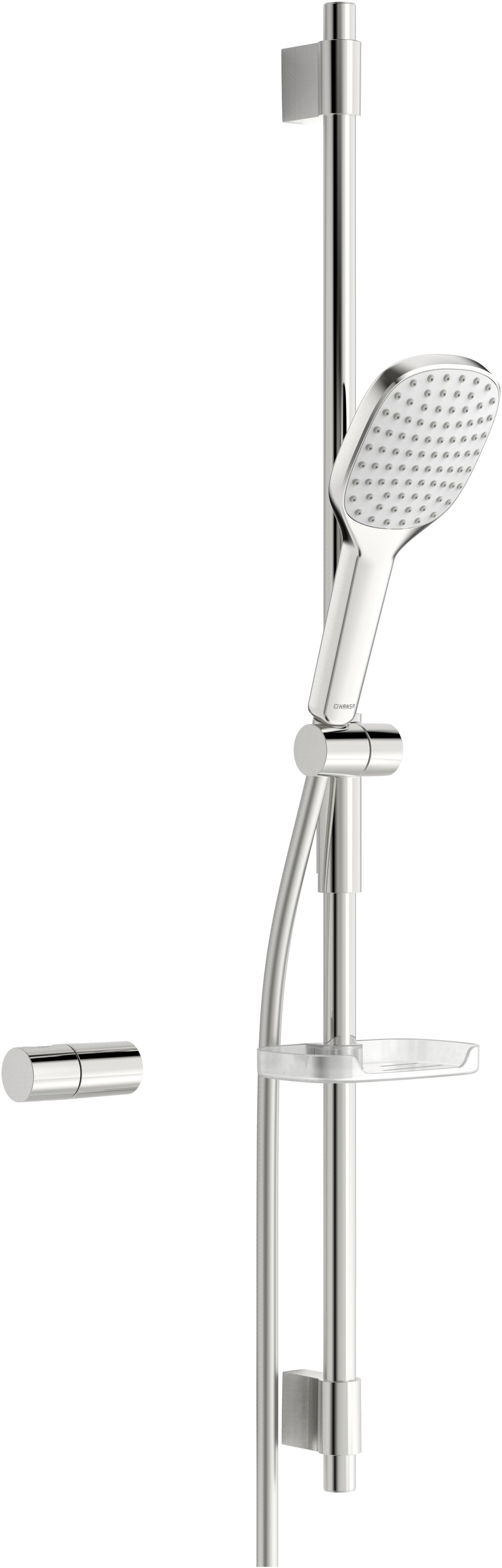Hansaactivejet Style - nástěnná tyč 97 cm, ruční sprcha 1polohová, hadice 175 cm 84370210