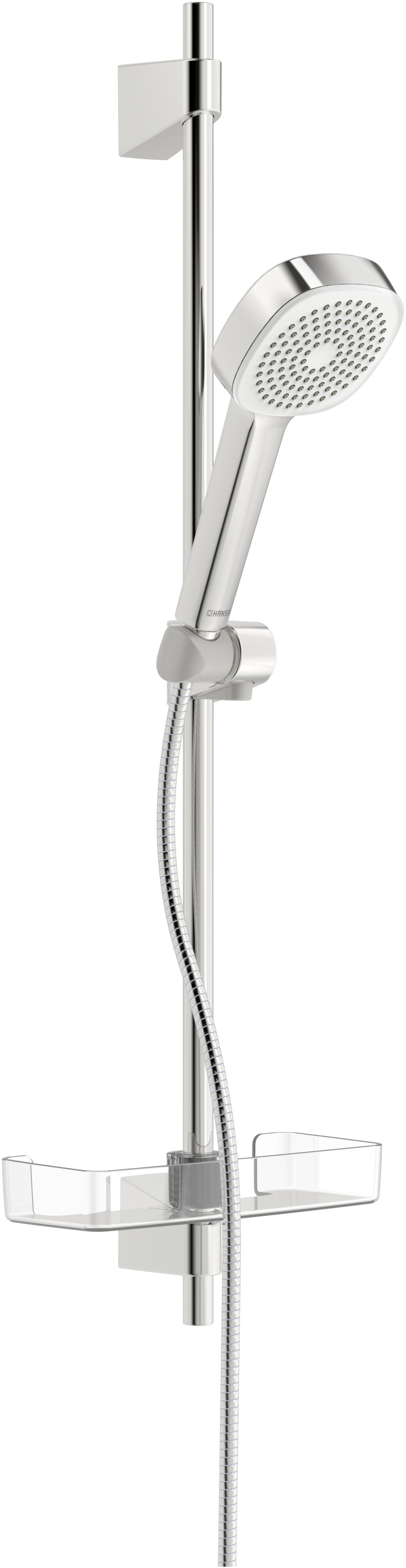 Hansabasicjet Style - sprchová tyč 72 cm, ruční sprcha 1polohová, hadice 175 cm, mýdelník 44770111