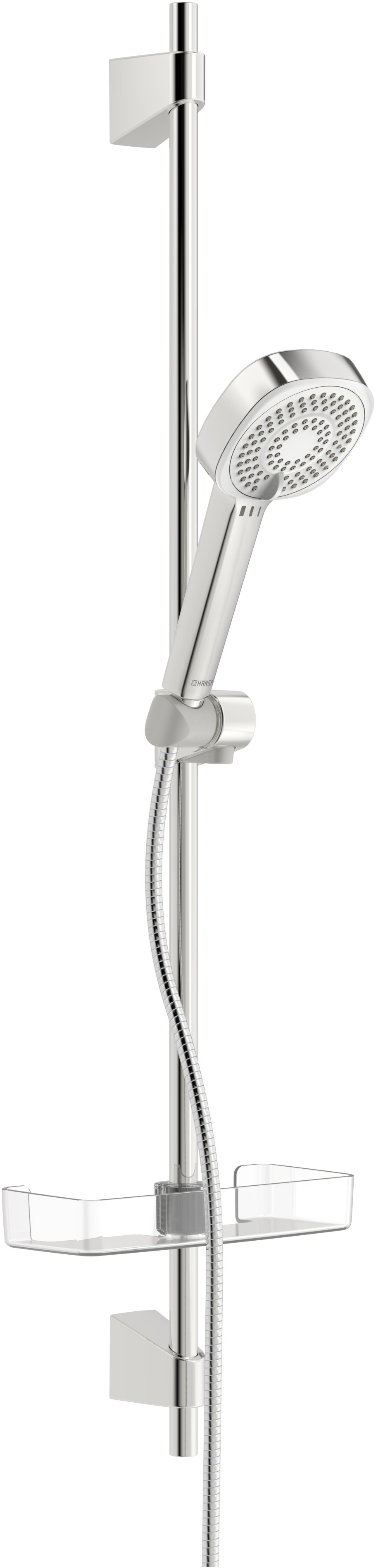 Hansabasicjet Style - sprchová tyč 92 cm, ruční sprcha 3polohová, hadice 175 cm, mýdelník 44790131