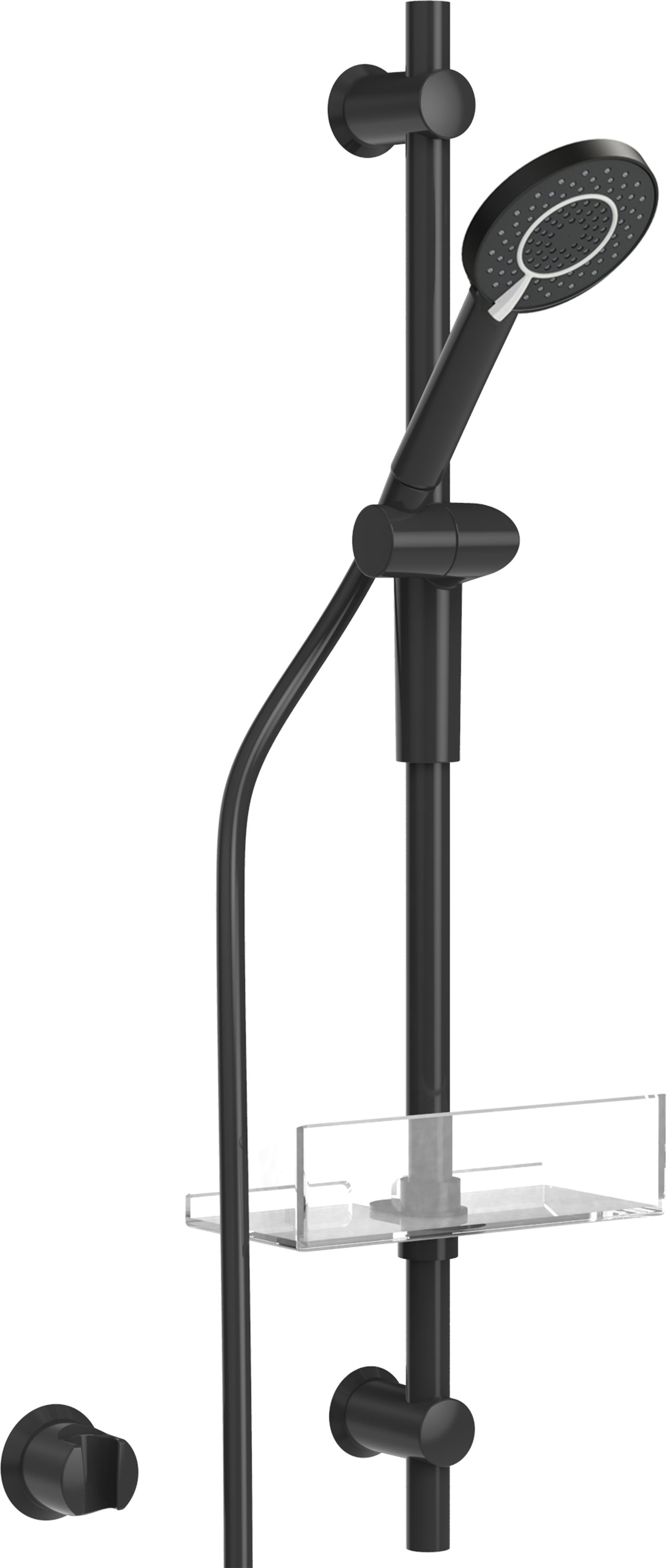 Hansafit - sprchová tyč, ruční sprcha 3polohová, hadice 175 cm, černá 6536012033