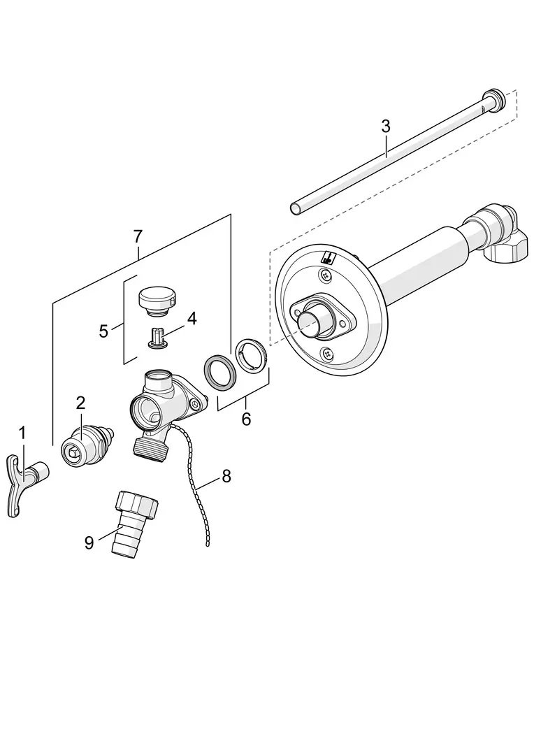 Náhled Náhradní kluzné pouzdro (osazené) k zahradní nezámrzová armatura