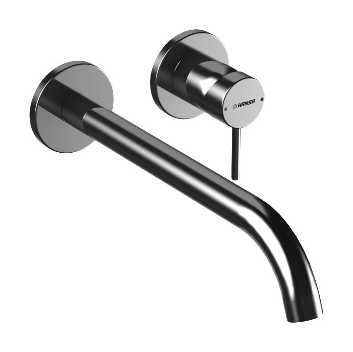 Hansapublic - podomítková umyvadlová baterie, vyložení 300 mm, CASCADE® aerátor, vrchní sada