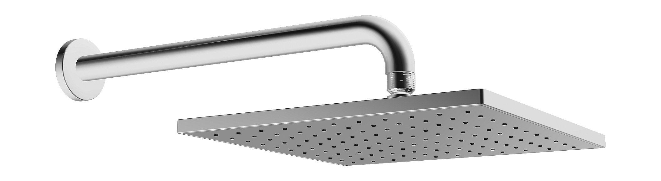 Hansaviva - hlavová sprcha, čtvercová 250x250 mm, přívod ze stěny 350 mm