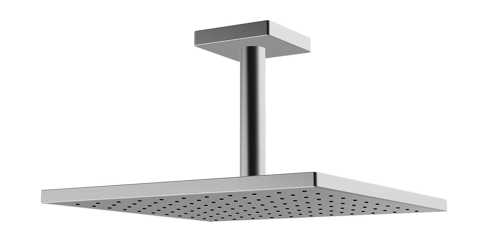 Hansaviva - hlavová sprcha, čtvercová 250x250 mm, přívod od stropu 78 - 198 mm 04190340