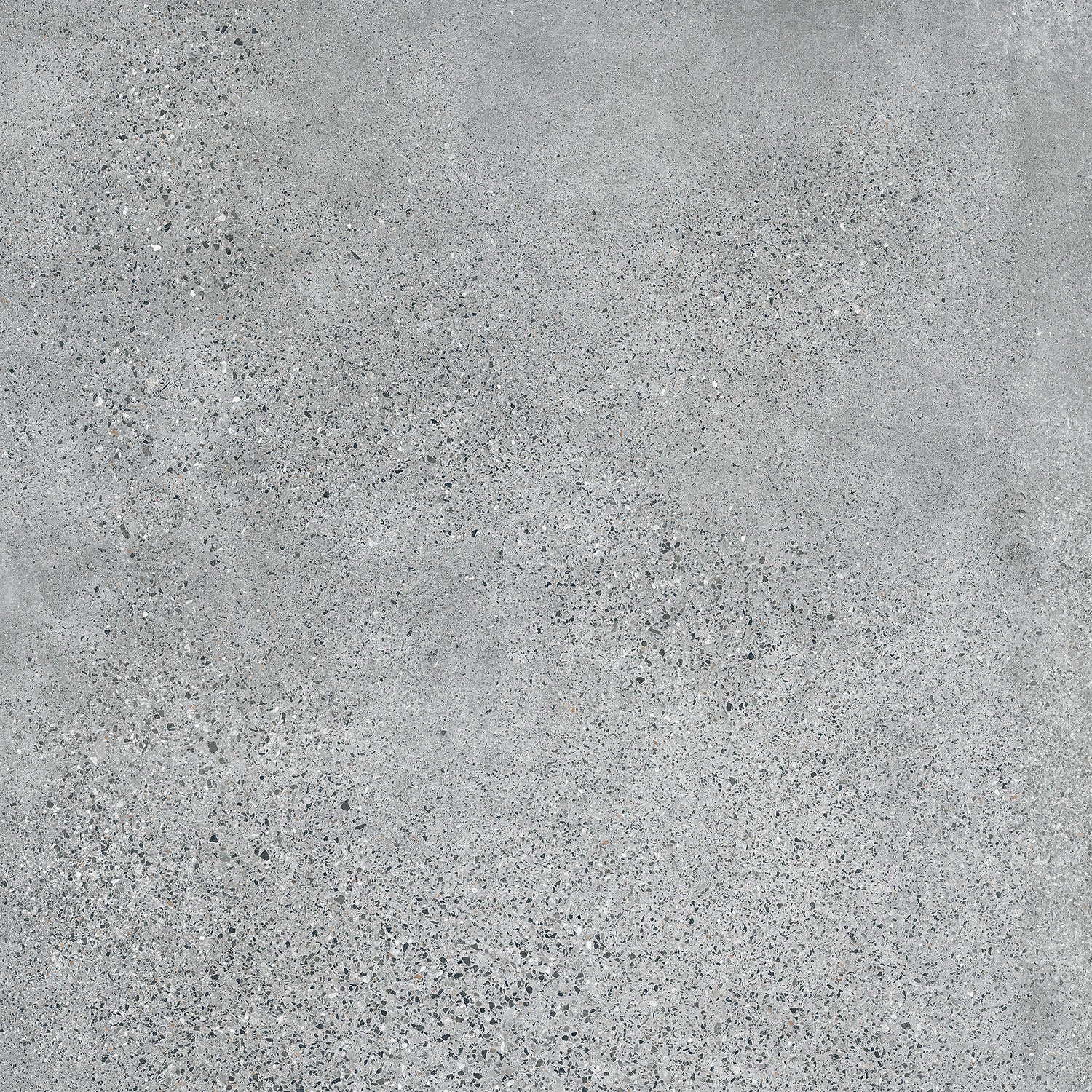 Terrazzo grey mat - dlaždice rektifikovaná 119,8x119,8 šedá matná 6004156