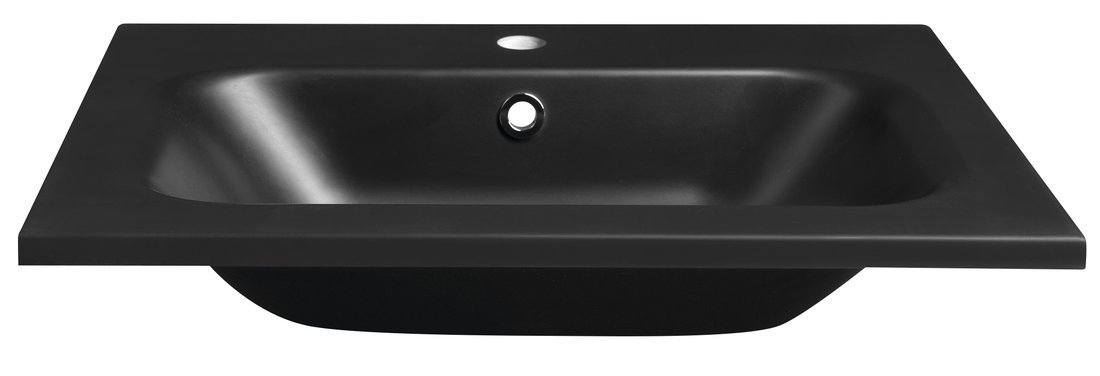 Náhled Sidra umyvadlo, litý mramor, 81x46cm, černá mat