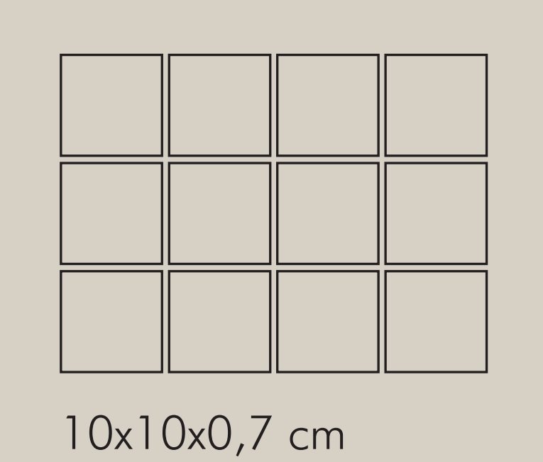 IN Latte Rete RAL 9010 - dlaždice mozaika 10x10 krémová matná 0011A001