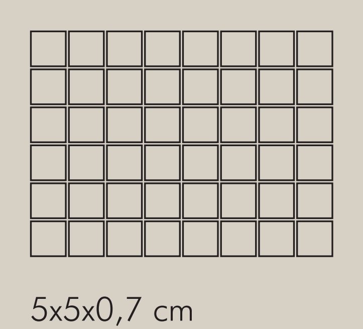 IG Seta Rete RAL 1015 - dlaždice mozaika 5x5 béžová matná, R11 00559212