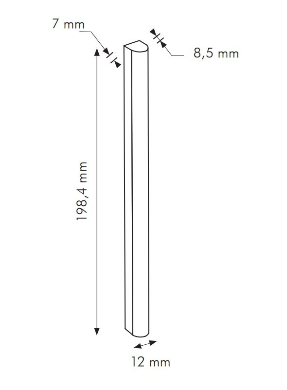 IN Grigio Stick RAL 7006 - dlaždice bombato 1,2x20 šedá matná 0011L39