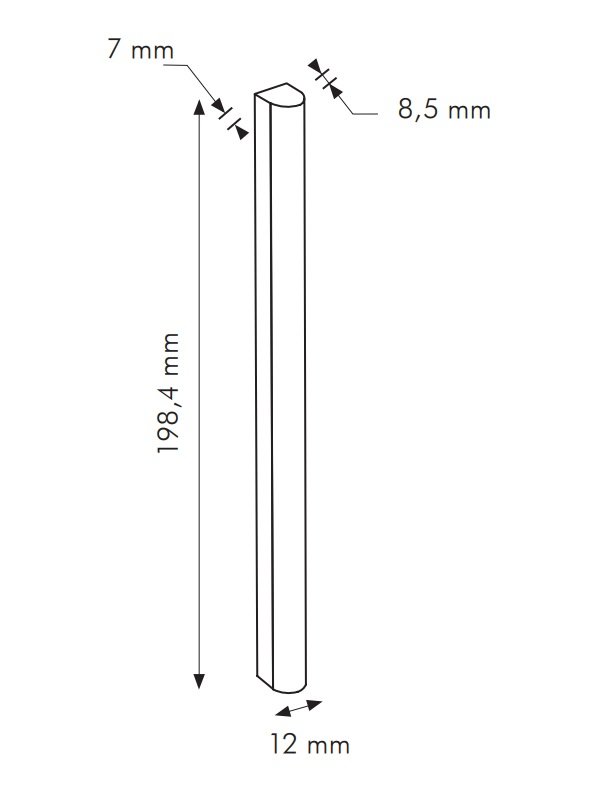 TR Ghiaccio Stick RAL 9003 - dlaždice bombato 1,2x20 bílá lesklá 0022L20