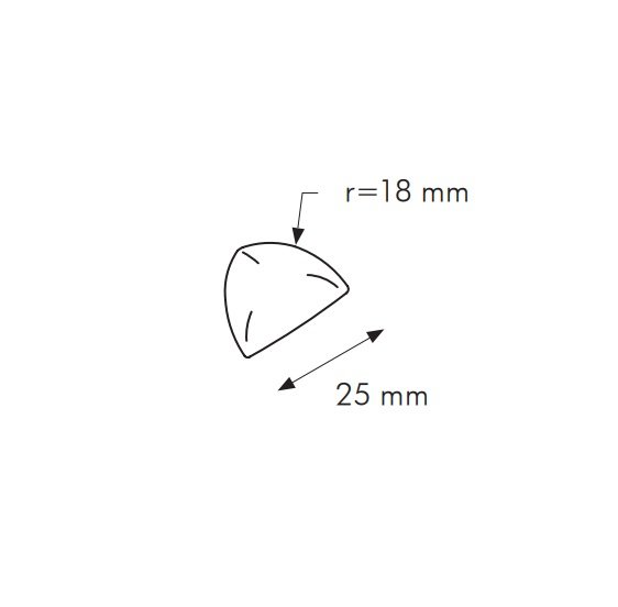 IN Lilla Cod. F RAL 7047 - venkovní roh 2,5x2,5 šedá matná 0011F34