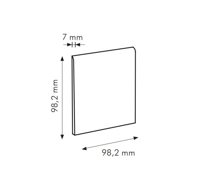 IN Ghiaccio Cod. U RAL 9003 - sokl 10x10 bílá matná 0011U20