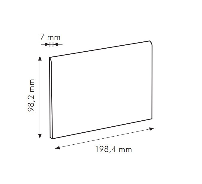 TR Argento Cod. X RAL 7044 - sokl 10x20 šedá lesklá 0022X66