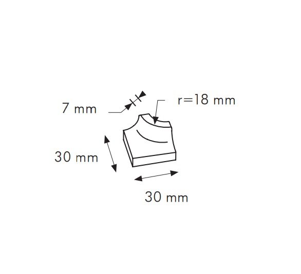IN Cipria Cod. D RAL 0506020 - venkovní roh 2,5x2,5 oranžová matná