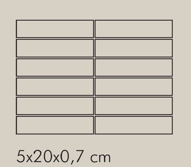 IN Cipria Rete RAL 0506020 - dlaždice mozaika 5x20 oranžová matná 011SM042