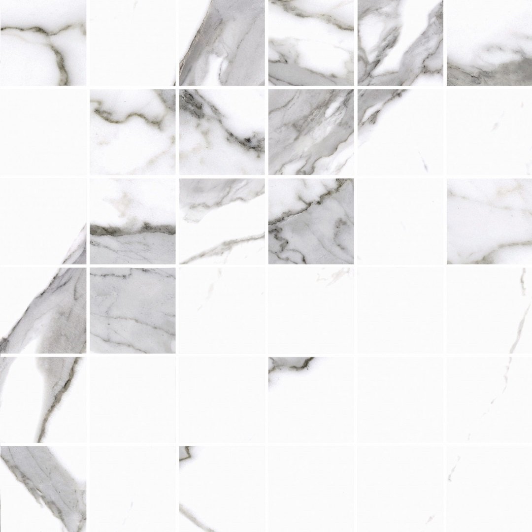 Calacatta white mozaika poler - dlaždice mozaika 29,7x29,7 bílá 157371