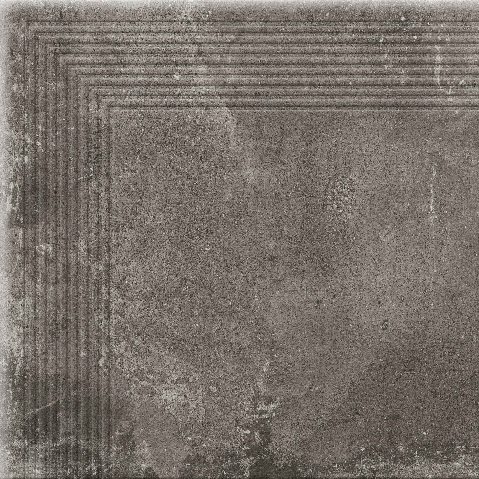 Piatto antracyt - schodovka rohová 30x30 šedá