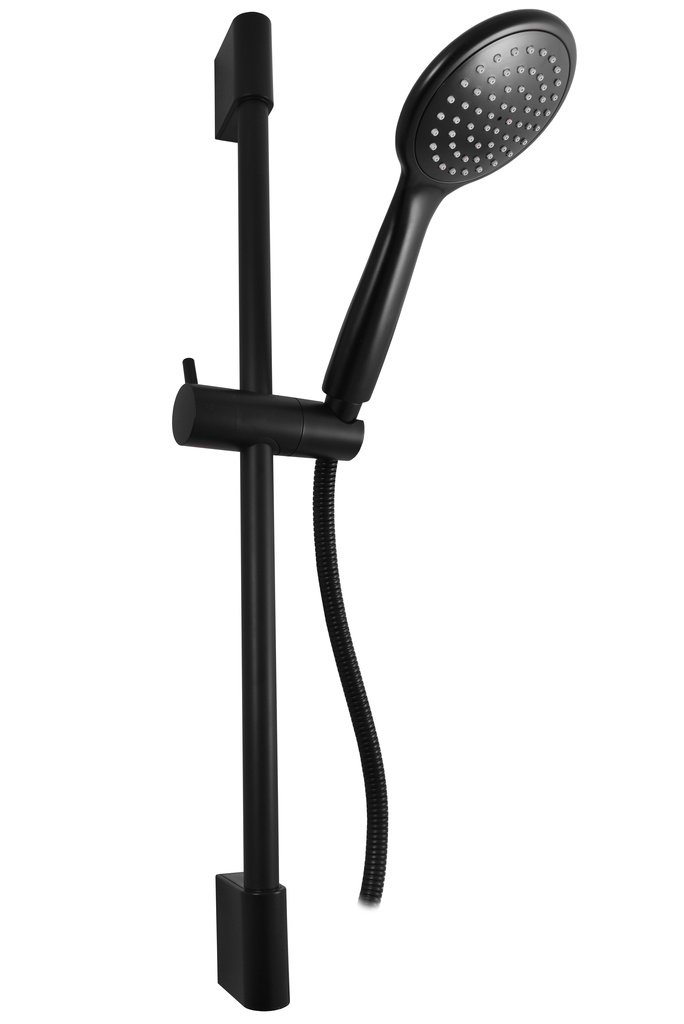 Sprchový komplet, černá, tyč 60 cm, hadice 150 cm SK0007CMAT