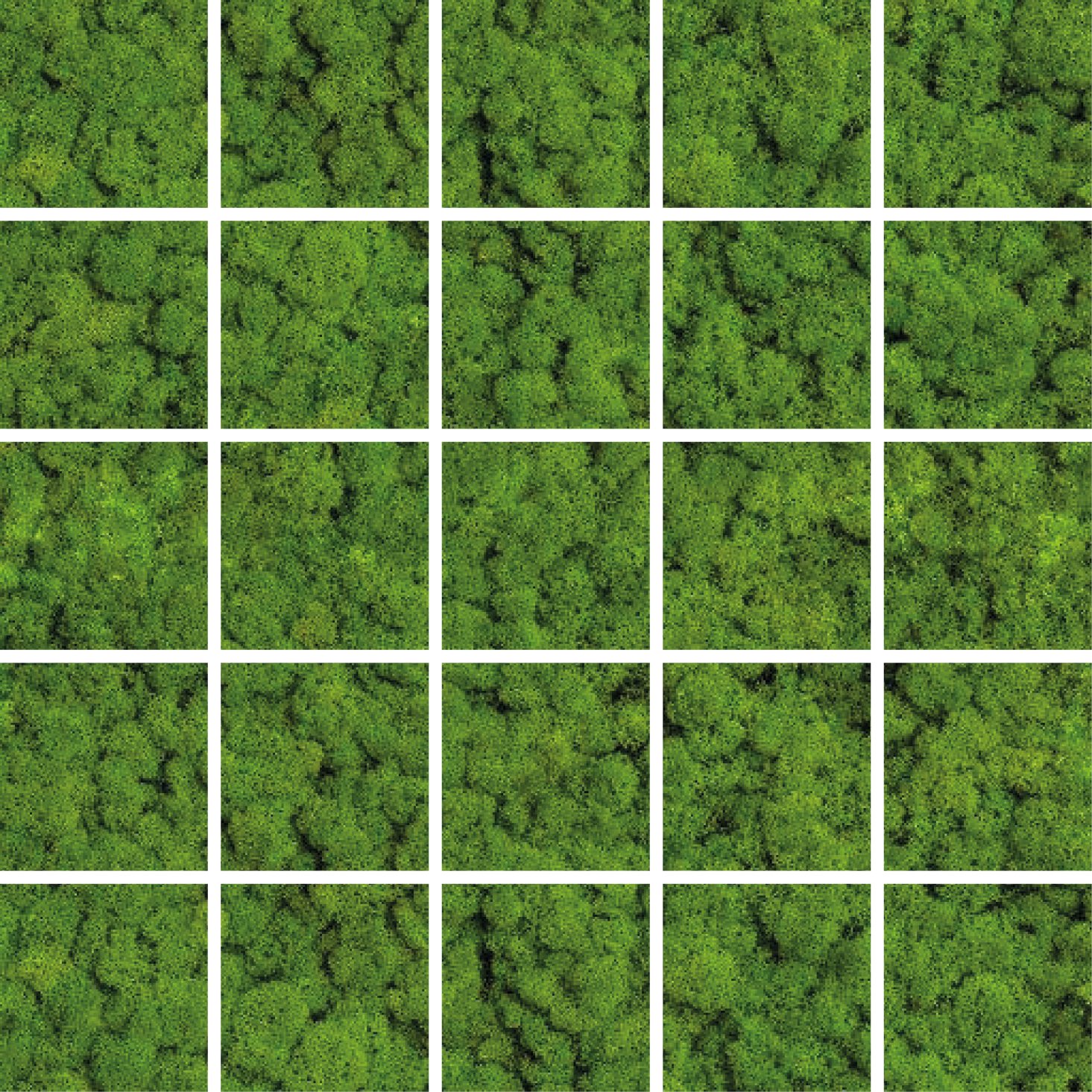 Green moss mosaic - obkládačka mozaika skleněná 24,8x24,8 162298