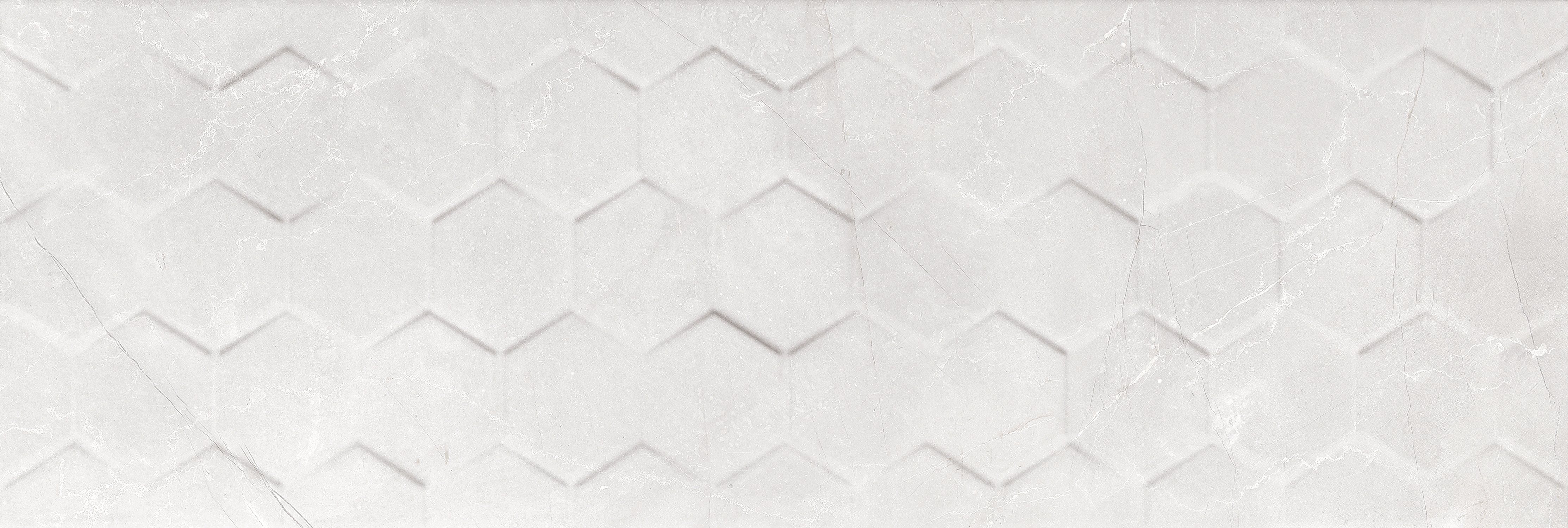 Braga white hexagon - obkládačka rektifikovaná 25x75 bílá 160715