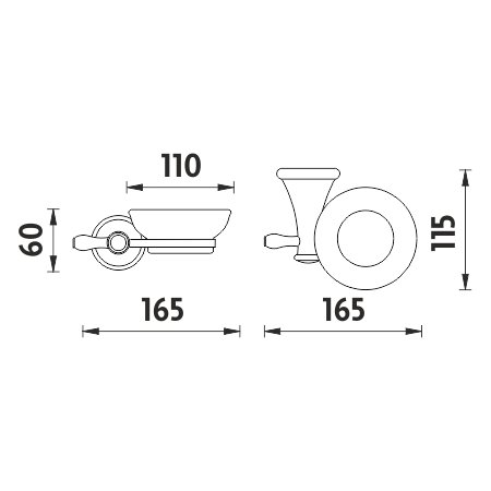 Náhled Lada - mýdlenka keramická, staromosaz