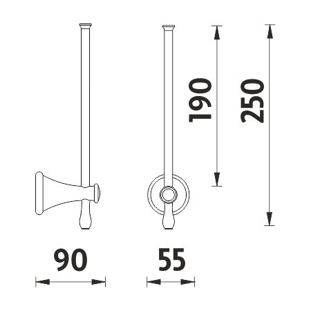 Náhled Lada - držák rezervního toaletního papíru, staromosaz