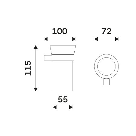Náhled Nava - držák na kartáčky, nádobka keramická