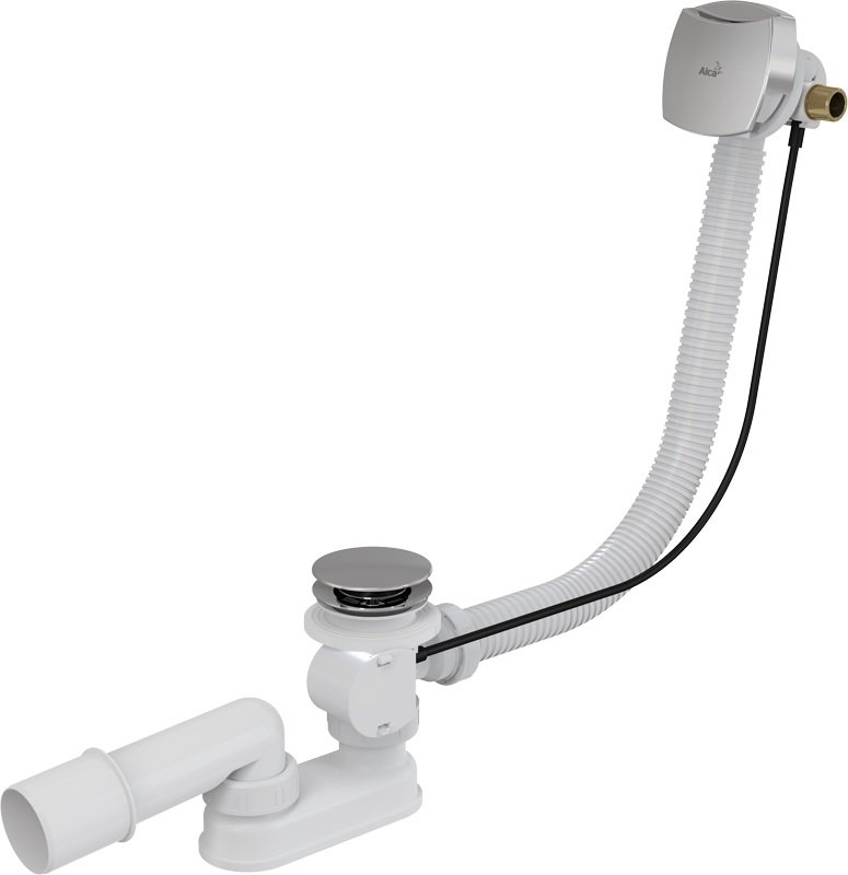 Sifon vanový automat s napouštěním přepadem chrom, délka 60 cm