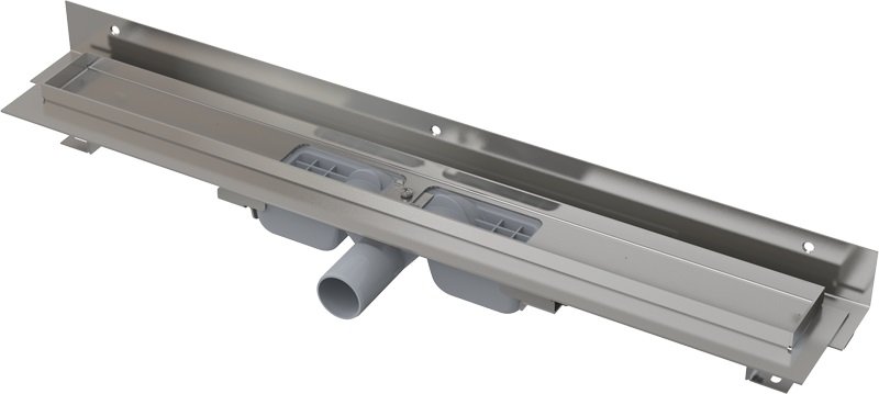 APZ104 Flexible Low - podlahový žlab s nastavitelným límcem ke stěně, nízká st. výška, 95 cm