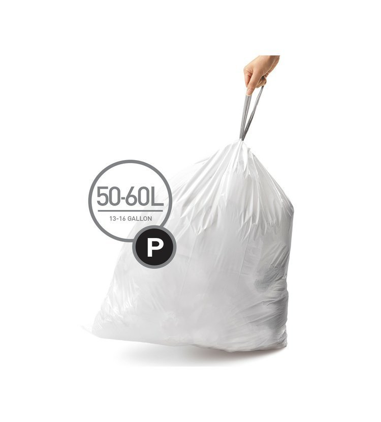 Typ P - sáčky do odpadkového koše Simplehuman 50-60 l, zatahovací, 20 ks