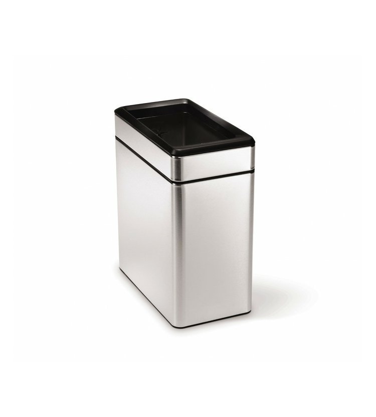 Simplehuman Odpadkový koš Simplehuman - 10 l, hranatý, otevřený, matná ocel CW1225