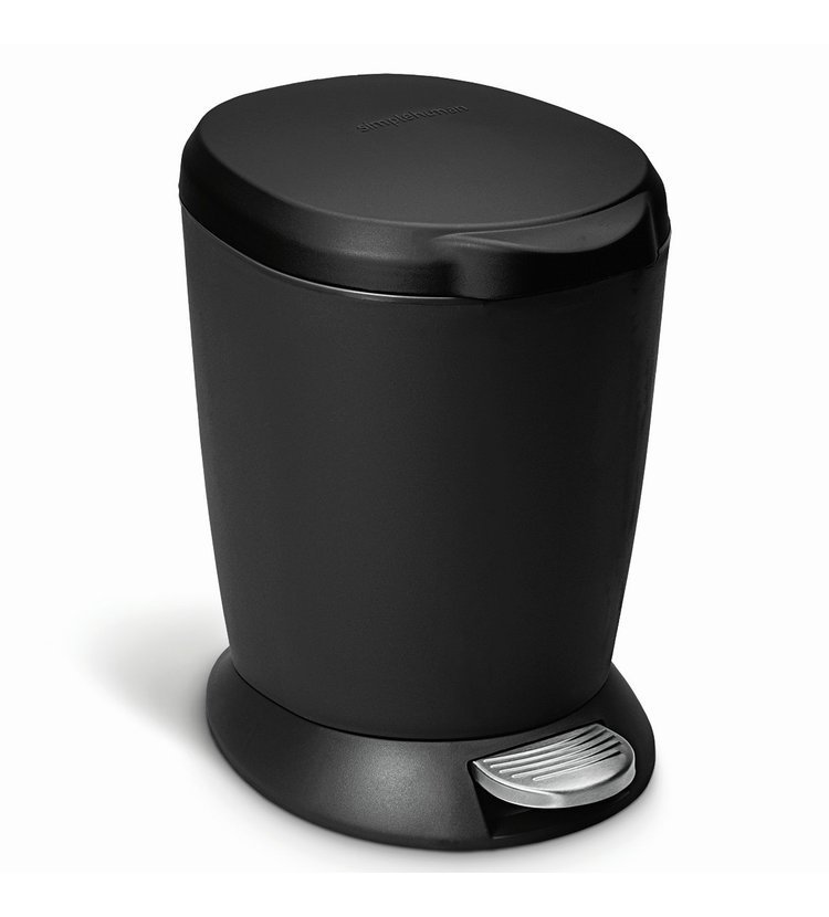 Pedálový odpadkový koš Simplehuman - 6 l, černý plast CW1319