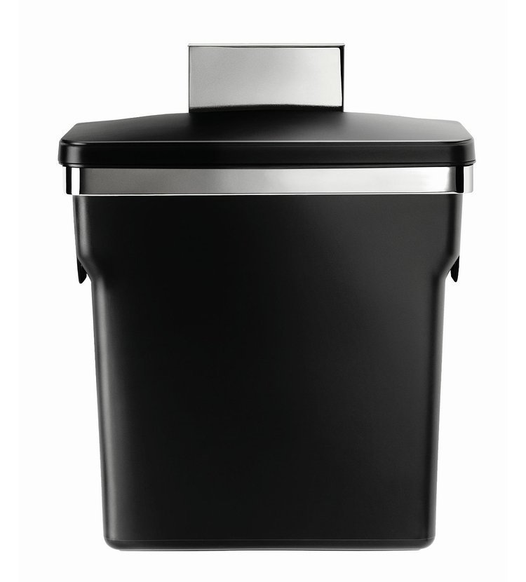 Vestavný odpadkový koš Simplehuman - 10 l, chromovaná ocel, plastový kbelík CW1643