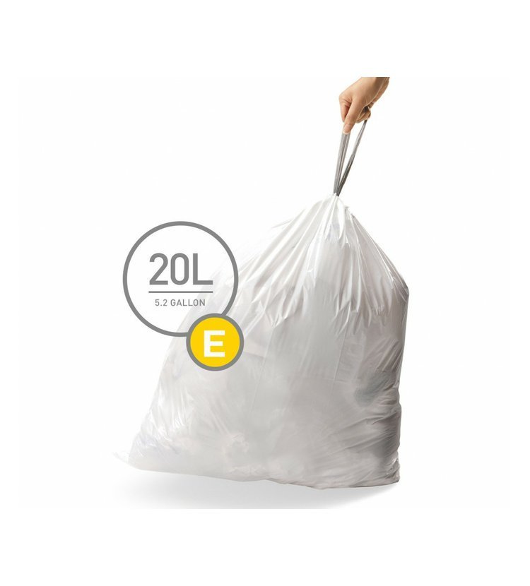 Typ E - sáčky do odpadkového koše Simplehuman 20 l, zatahovací, 20 ks