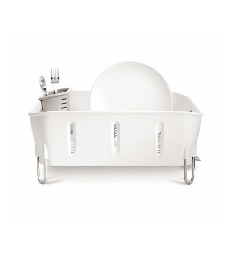 Odkapávač na nádobí Simplehuman - compact, bílý plast