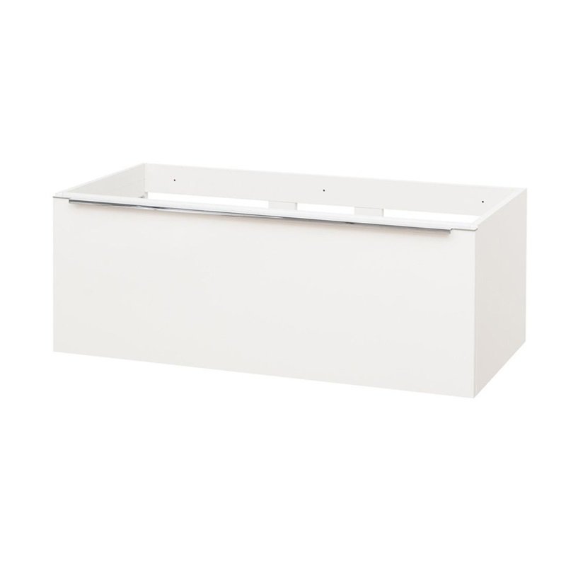 Mailo, koupelnová skříňka 101 cm, bíla, úchytka: chrom CN517S