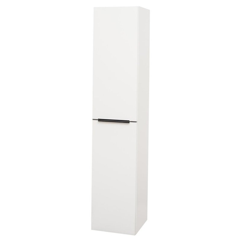 Mailo, koupelnová skříňka vysoká 170 cm, bílá, úchytka: chrom CN514LP