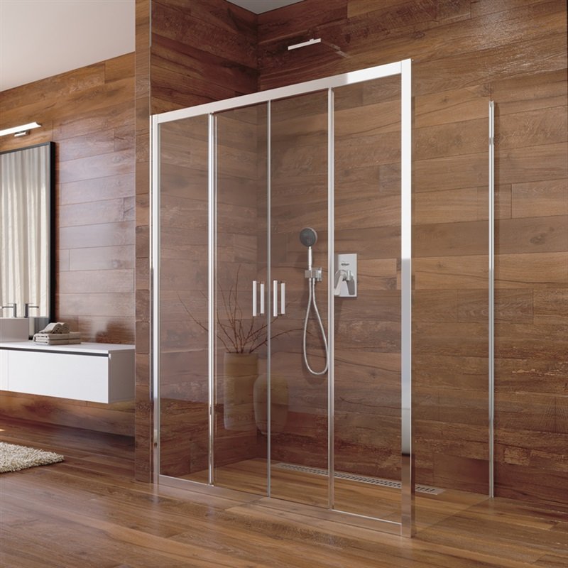 Sprchový kout, Lima, obdélník, 150x100x190 cm, chrom ALU, sklo čiré, dveře posuvné CK89433K