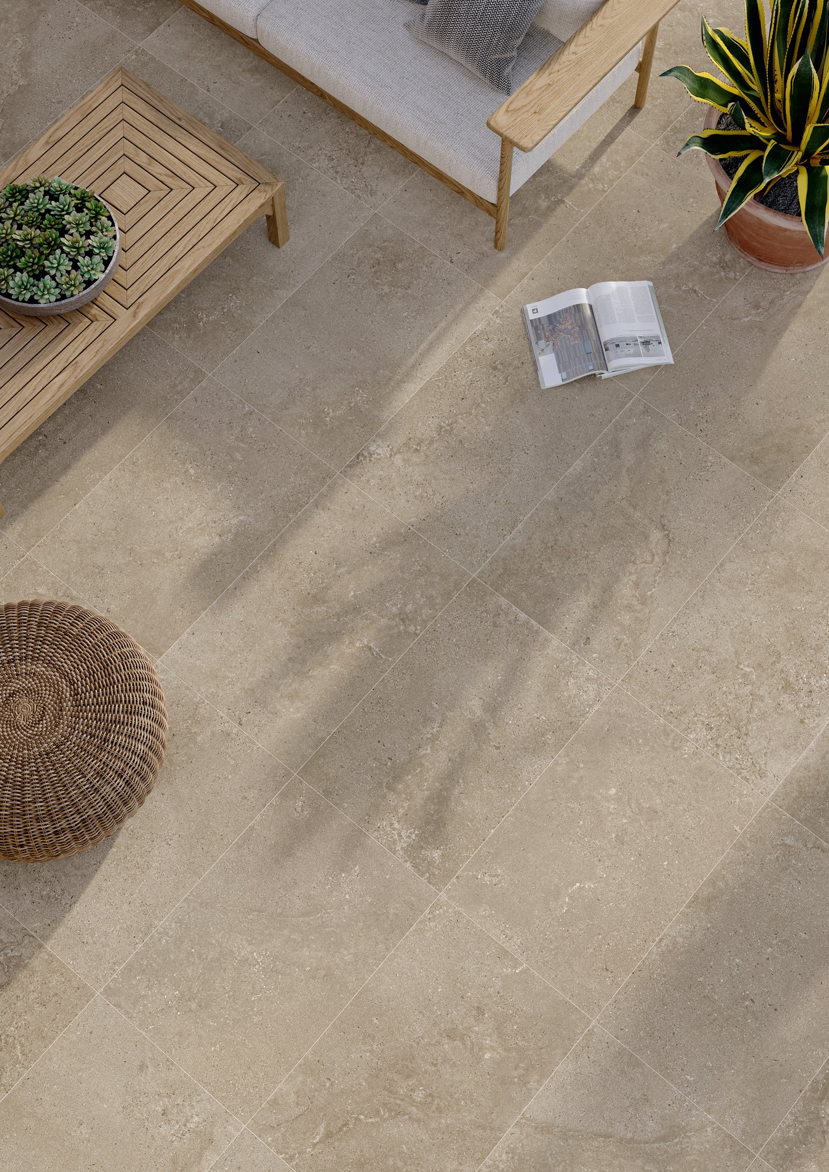 Náhled Closer Dark Beige - dlažba rektifikovaná 60x60 béžová